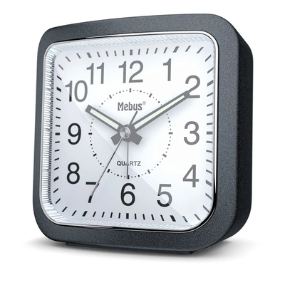 Product Επιτραπέζιο Ρολόι Mebus 56987 DunkelGray quartz alarm base image
