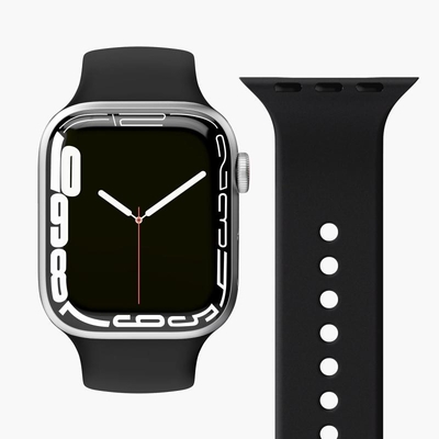 Product Λουράκι Vonmahlen for Apple Silicone Loop 1 Band One Black (AWS00002) base image