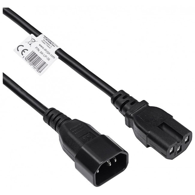 Product Καλώδιο Τροφοδοσίας Akyga AK-UP-06 CU IEC C14 σε C15 1.8m base image