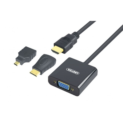 Product Αντάπτορας HDMI Unitek 3 σε 1 male - 3.5mm/VGA female (Y-6355) base image