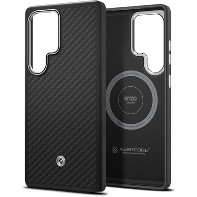 Product Θήκη Κινητού Samsung Enzo Aramid για Galaxy S25 Ultra – μαύρη-ασημί base image
