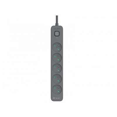 Product Πολύπριζο Ασφαλείας Tracer Power Line+ – 3.0m, 5 θέσεις, γραφίτης base image