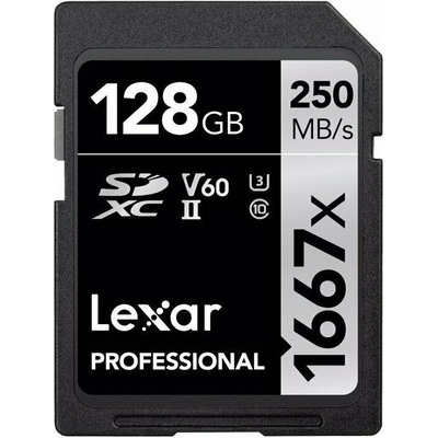 Product Κάρτα Μνήμης SDXC 128GB Lexar Professional 1667x UHS-II U3 (120/250 MB/s) base image