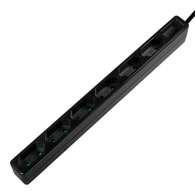 Product Πολύπριζο Ασφαλείας Logilink – 6 θέσεων, 1.5m, μαύρο base image