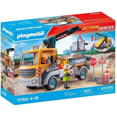 Product Playmobil Action Heroes 71750 Φορτηγό εργοταξίου με γερανό base image