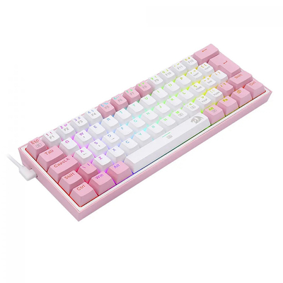 Product Μηχανικό Πληκτρολόγιο Redragon K617 Fizz RGB λευκό/ροζ base image