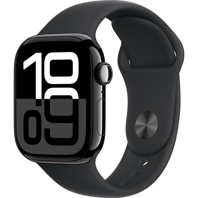 Product Smartwatch Apple Watch Series 10 GPS 42mm – Aluminium  Jet Black με Sport Band (M/L) base image