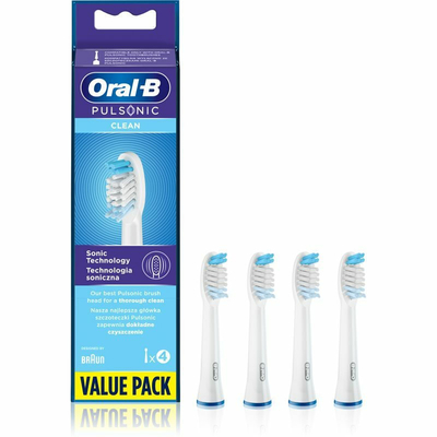 Product Ανταλλακτικές Κεφαλές Oral-B Pulsonic Clean SR32 4 τεμ. Λευκές base image