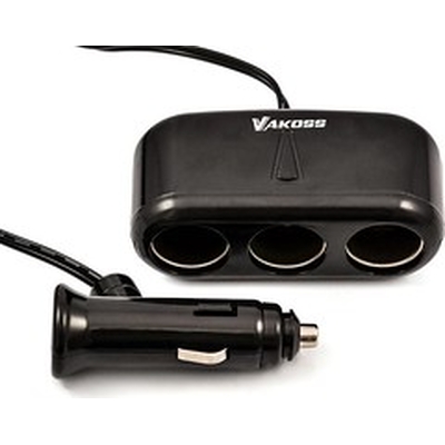 Product Φορτιστής Αυτοκινήτου Vakoss TP-3263CK Car Cigarette Lighter Splitter base image