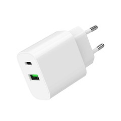 Product Φορτιστής Πρίζας Gembird TA-UC-PDQC20-01-BK 2-port 20W Type-C fast charger, Black base image