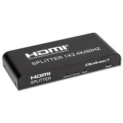 Product HDMI Splitter Qoltec 51797 Active 2 x HDMI 4K x 2K / 6Gb/s / 60Hz base image