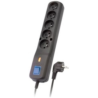 Product Πολύπριζο Lestar LV530W 2,5M surge protector Black, Grey 5 AC outlet(s) 2.5 m base image