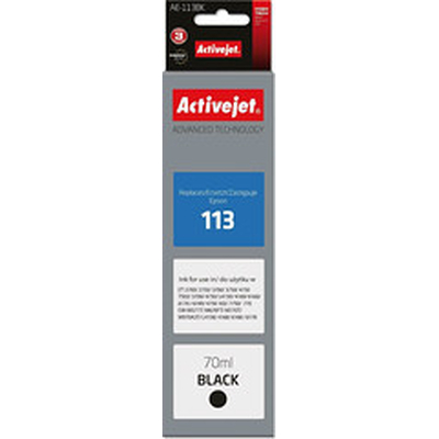 Product Μελάνι Συμβατό Activejet AE-113Bk ink (for Epson 113 C13T06B140; Supreme; 70 ml; Black) base image