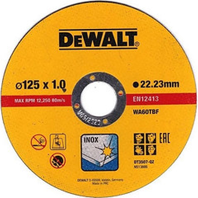 Product Δίσκος Κοπής Μετάλλου Dewalt DT3507-QZ angle grinder accessory Cutting disc base image