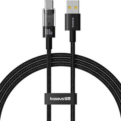 Product Καλώδιo USB Baseus Gem USB-A to Type-C fast charging 1m 100W Black base image
