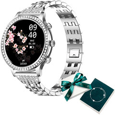 Product Smartwatch Manta Diamond Lusso women's in silver + YES bracelet base image