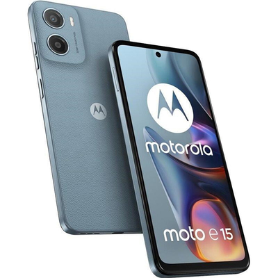 Product Smartphone Motorola Moto e15 6.67 Dual SIM Android 14 Edition Go 4G 2GB 64GB Misty Blue base image