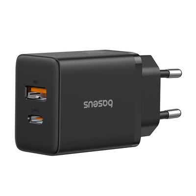 Product Φορτιστής Πρίζας Baseus P10111404113-00 Cube USB-C / USB-A 30W mains Black base image
