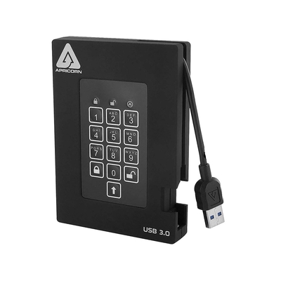 Product Eξωτερικός Σκληρός Δίσκος 1TB Apricorn SSD A25-3PL256-S1000F USB 3.0 - Black base image