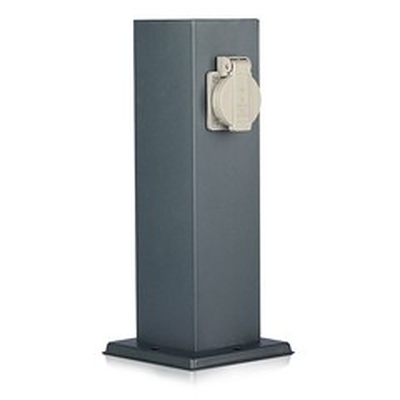 Product Εξωτερικό Φωτιστικό V-TAC VT-1155-1 30cm 2x socket 2x 16A 3600W IP44 (SKU 8820) Grey base image