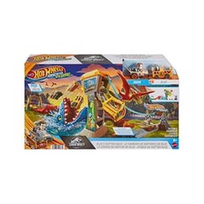 Product Πίστα Hot Wheels Racer Verse Jurassic World Blues Raptor with 2 Toy Die-Cast Vehicles base image