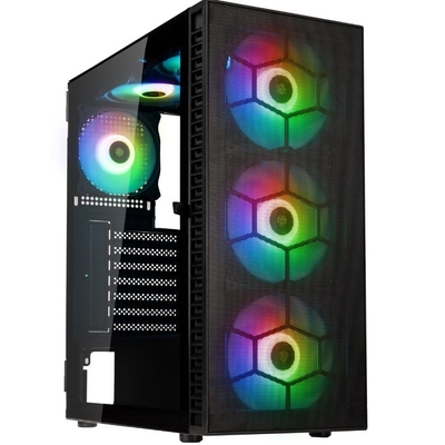 Product Κουτί Η/Υ Kolink Observatory HF Mesh ARGB Midi Black (with 6 ARGB fans 3x140mm & 3x120mm)(Με Σπάσιμο βλ Εικόνα 2) base image