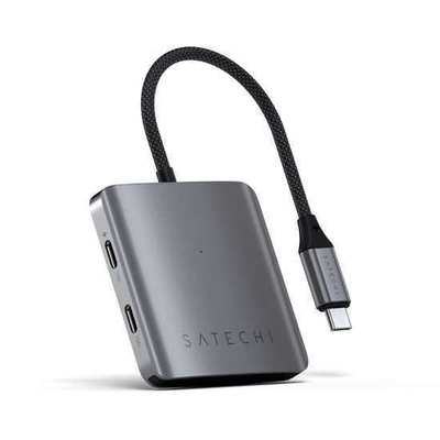 Product Docking Station Satechi 4 Port - Aluminum USB-C (4x USB-C 10Gbps) PD) (Gray) base image