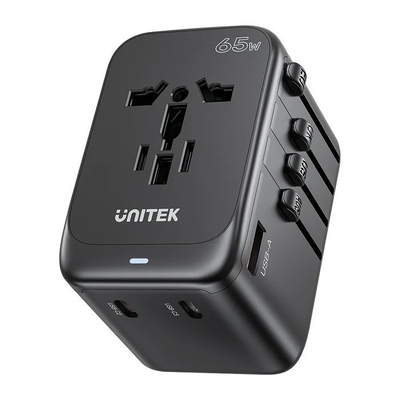 Product Φορτιστής Πρίζας Unitek EU/US/UK/AUS PD 65W Travel base image