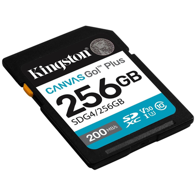 Product Κάρτα Μνήμης SDXC 256GB Kingston Canvas Go Plus Gen4 C10 UHS-I U3 V30 base image