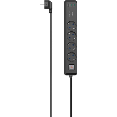 Product Πολύπριζο Hama 4 Schuko 1.4M, 2 USB-C, 1 USB-A, 65W base image