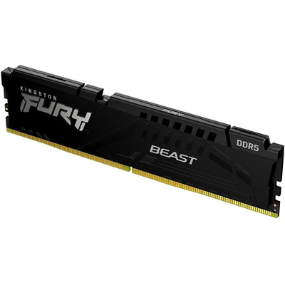Product Μνήμη RAM Σταθερού DDR5 64GB Kingston Fury Beast Black [1x64GB 5600MHz CL40] base image