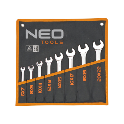 Product Γερμανοπολύγωνα Neo Tools Double-ended open-end wrenches 6-22 mm, set of 8 base image