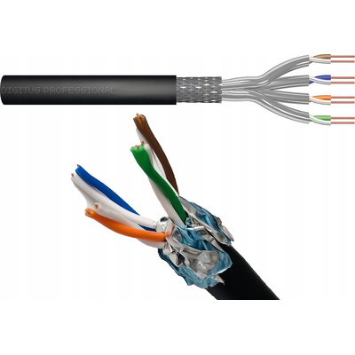 Product Καλώδιο Δικτύου Outdoor Dry Installation Digitus cat.7, S/FTP, Fca, AWG 23/1, PE, 100m, Black base image
