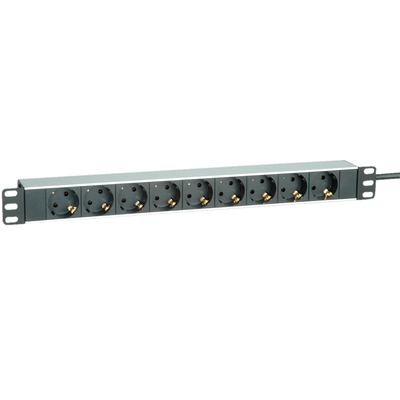 Product Πολύπριζο Roline 19In Steckdl. 9-F. Alu 16A 2M base image