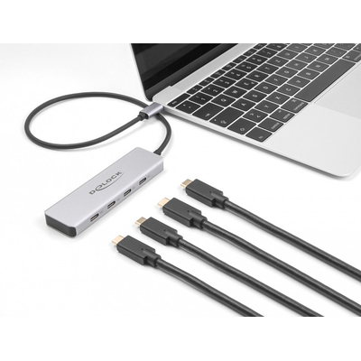 Product USB Hub Delock USB 10 Gbps Type-C with 4x Type-C base image