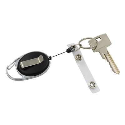 Product Μπρελόκ Wedo belt clip 2-in-1 with extendable cord black base image
