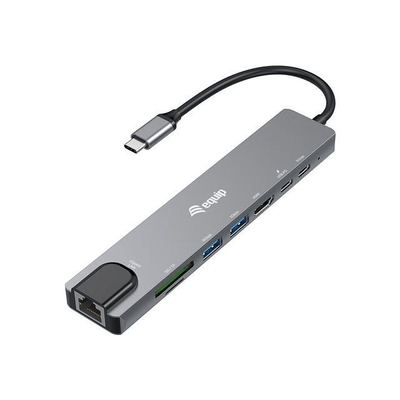 Product Docking Station Equip USB-C->HDMI/GbE/2xUSB-A/+ 4K/ 30Hz 0.25m Alu. base image