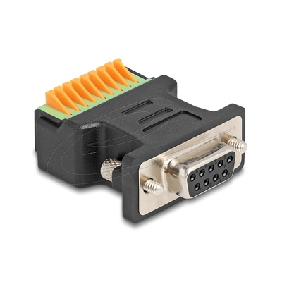 Product Αντάπτορας Serial Delock D-Sub 9 St > Terminalblock with Drucktaster base image