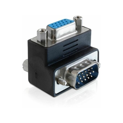 Product Αντάπτορας VGA Delock D-Sub15 -> D-Sub15 M/F, 270° angled base image
