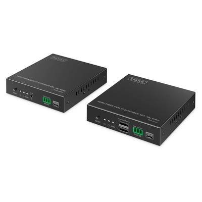 Product HDMI Extender Digitus Set Fiber 4K/60Hz Black base image
