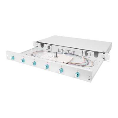 Product Κατανεμητές Digitus LWL 1HE bepiecet 6x LC DX OM3 grau base image