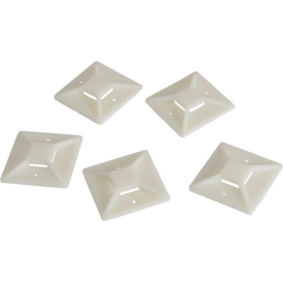 Product Clips Καλωδίων Logilink holder ABS 100pcs self-adhesive 4x4cm base image