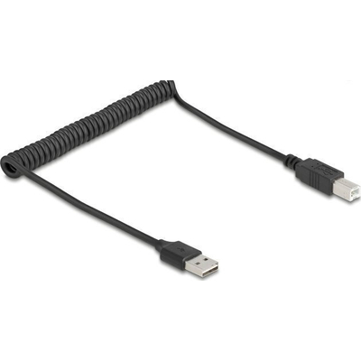 Product Καλώδιο USB Delock Spiral EASY-USB 2.0 Typ-A Plug to USB Typ-B base image
