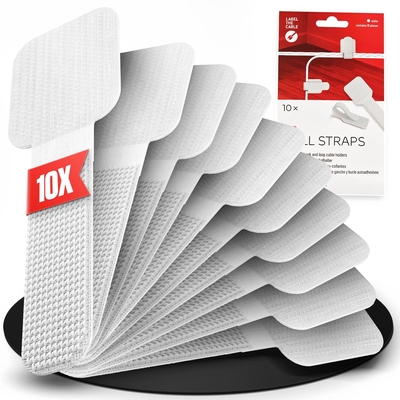 Product Οργανωτής Καλωδίων LTC Velcro Wall 10er Set self-adhesive White base image