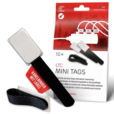 Product Οργανωτής Καλωδίων LTC Velcro Mini label in plastic Black base image