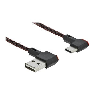 Product Καλώδιο USB Delock USB-A 2.0 Plug < USB-C Plug angled 0,2m SW base image