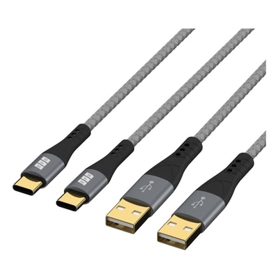 Product Καλώδιο Δικτύου EFB USB-A to USB-C set 60W QC 3A 2x3m Gray base image