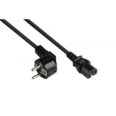 Product Καλώδιο Τροφοδοσίας Goodconnections protective contact plug, angled to C15, black, 3 m base image