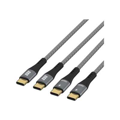 Product Καλώδιο Δικτύου Efb USB-C set 100W PD 3.0 5A E-Marker Chip 2x1m Gray base image