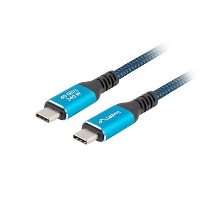 Product Καλώδιο Δικτύου Lanberg USB-C M/M USB4 1,0m 240W 8K 60Hz Black/Blue base image